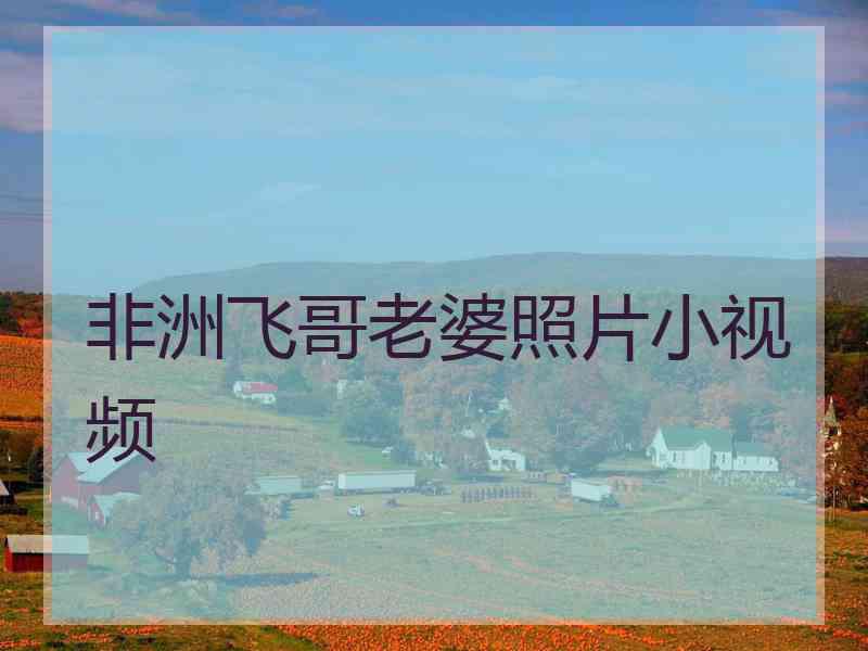 非洲飞哥老婆照片小视频