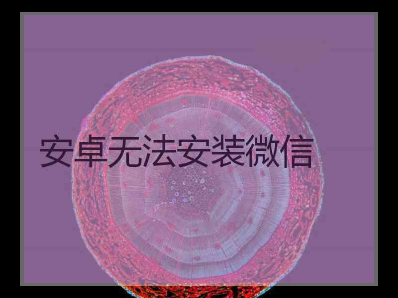 安卓无法安装微信