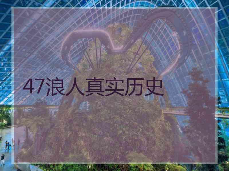 47浪人真实历史