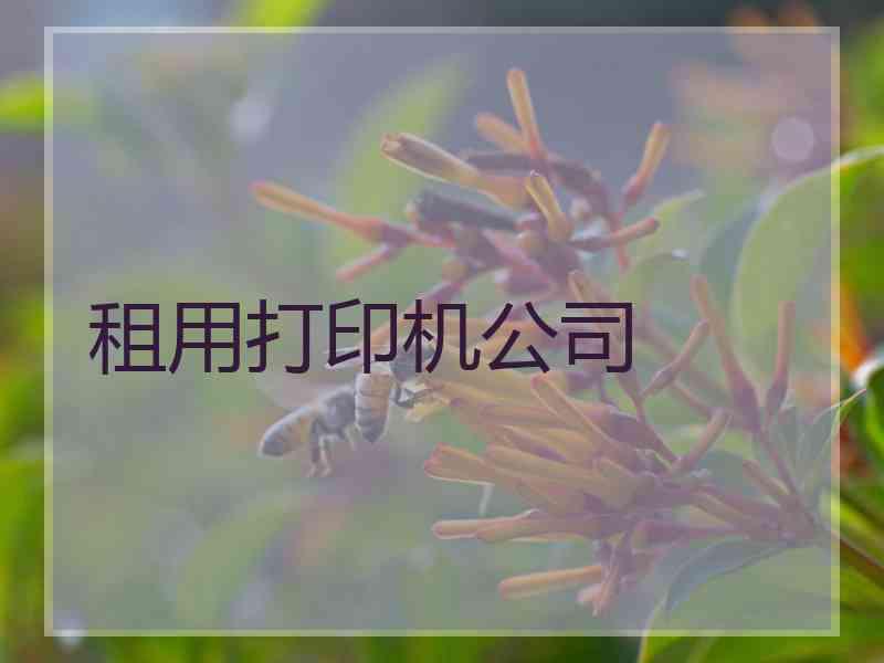 租用打印机公司