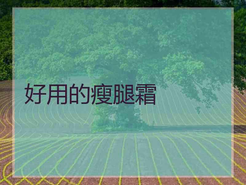 好用的瘦腿霜