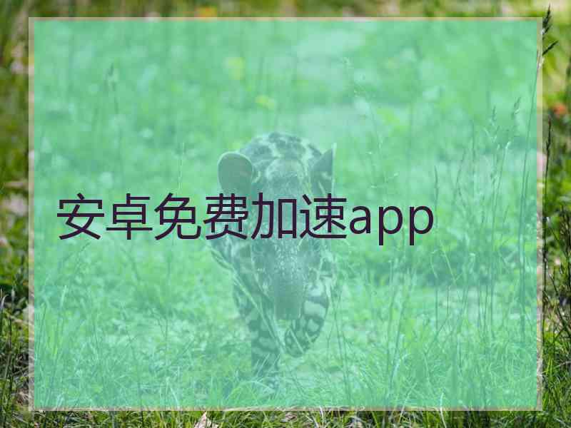 安卓免费加速app