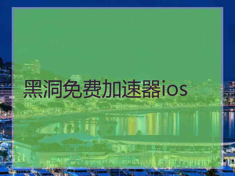 黑洞免费加速器ios
