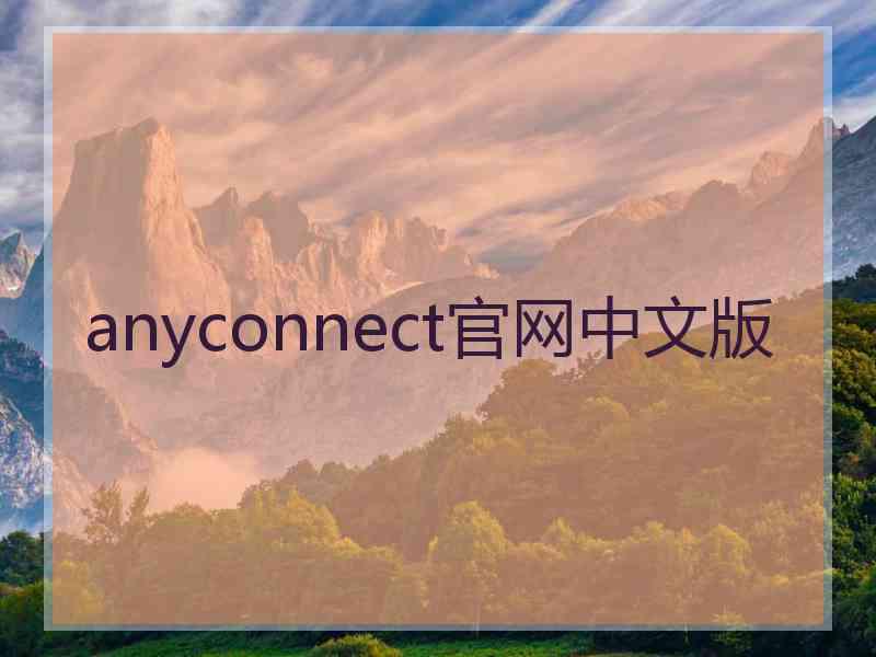 anyconnect官网中文版