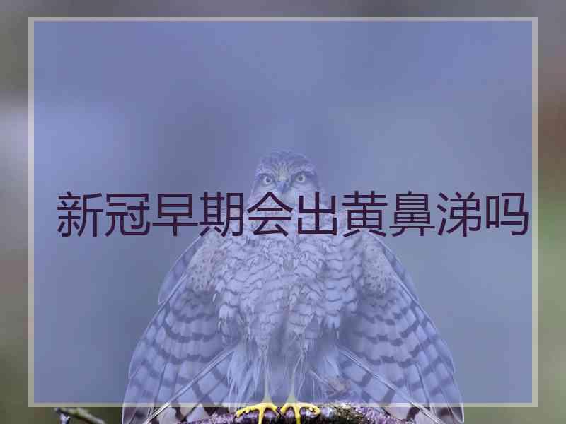 新冠早期会出黄鼻涕吗