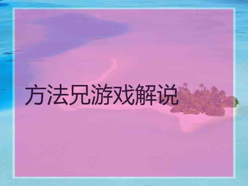 方法兄游戏解说