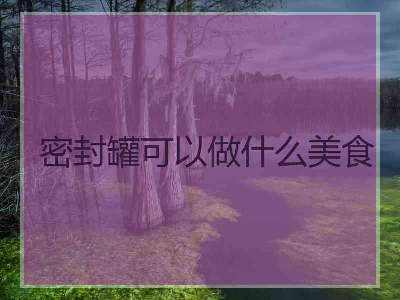密封罐可以做什么美食