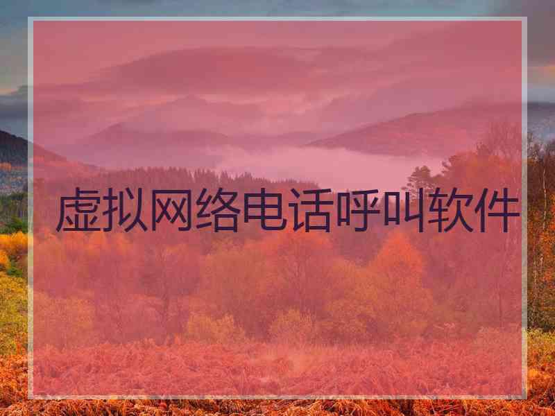 虚拟网络电话呼叫软件