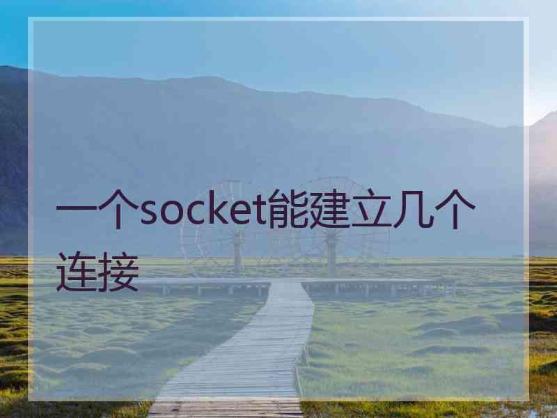 一个socket能建立几个连接