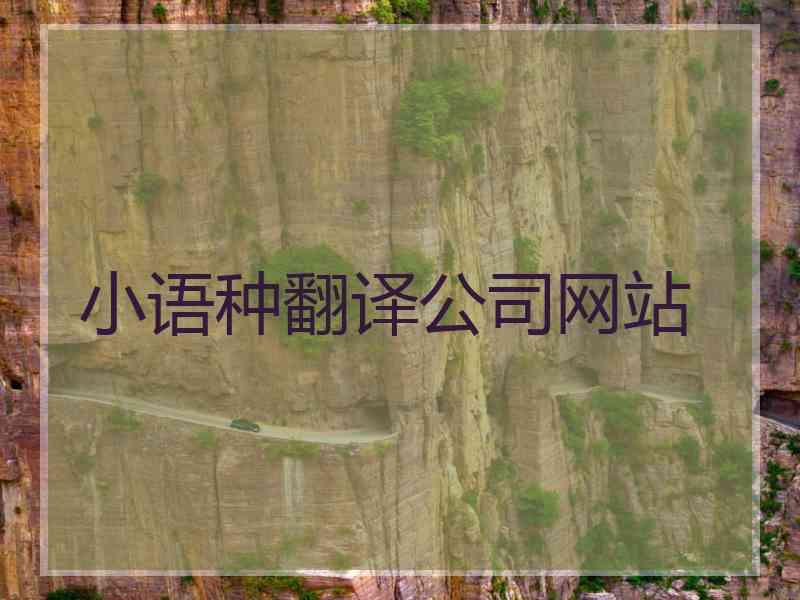 小语种翻译公司网站