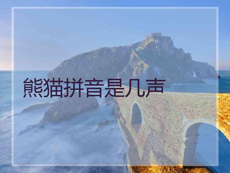 熊猫拼音是几声