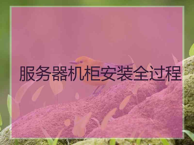 服务器机柜安装全过程