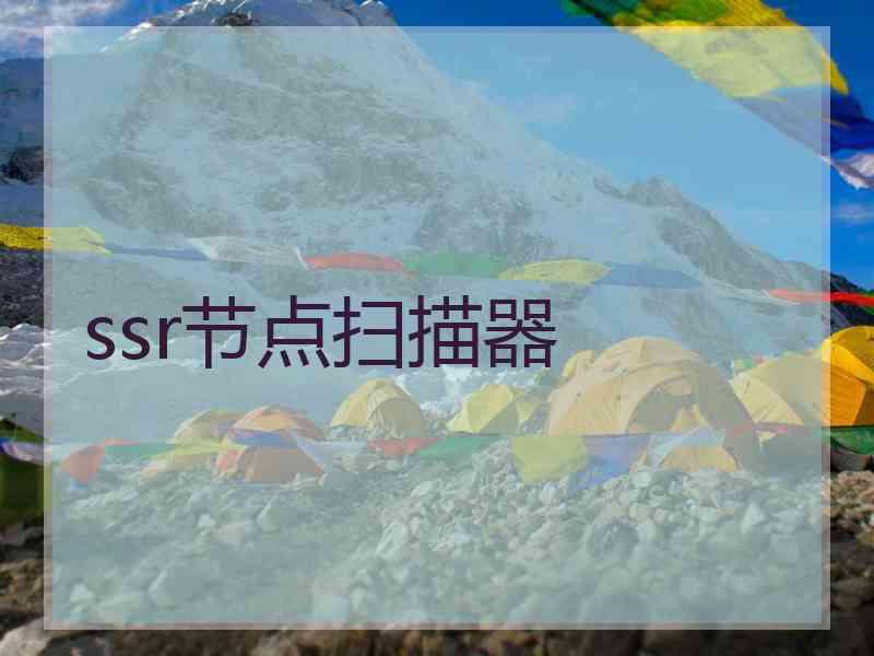 ssr节点扫描器