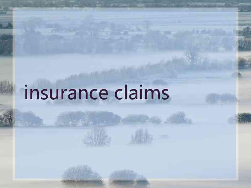 insurance claims