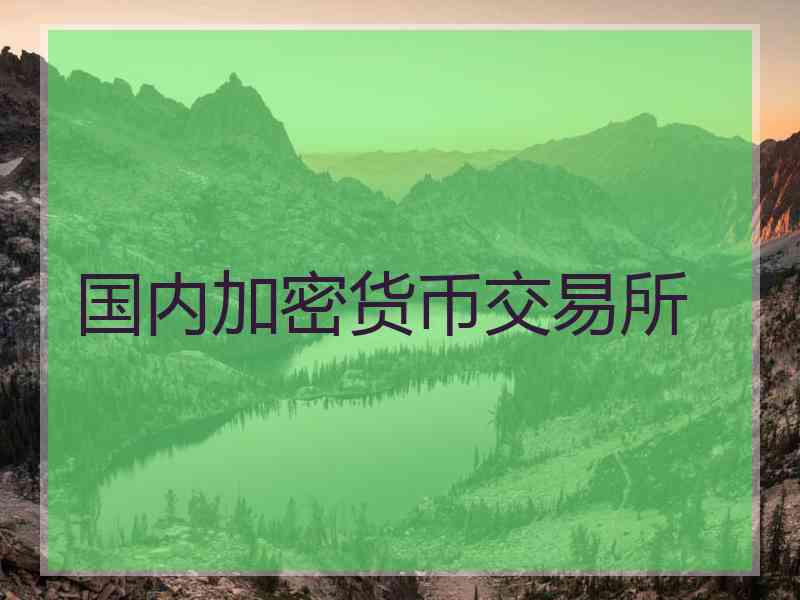国内加密货币交易所