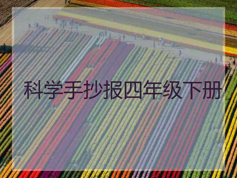 科学手抄报四年级下册