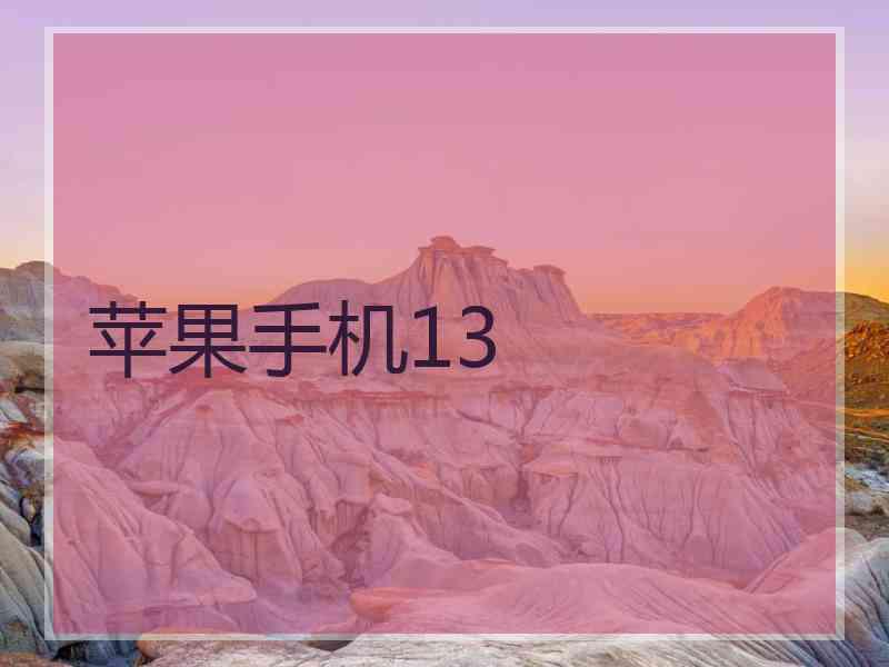 苹果手机13