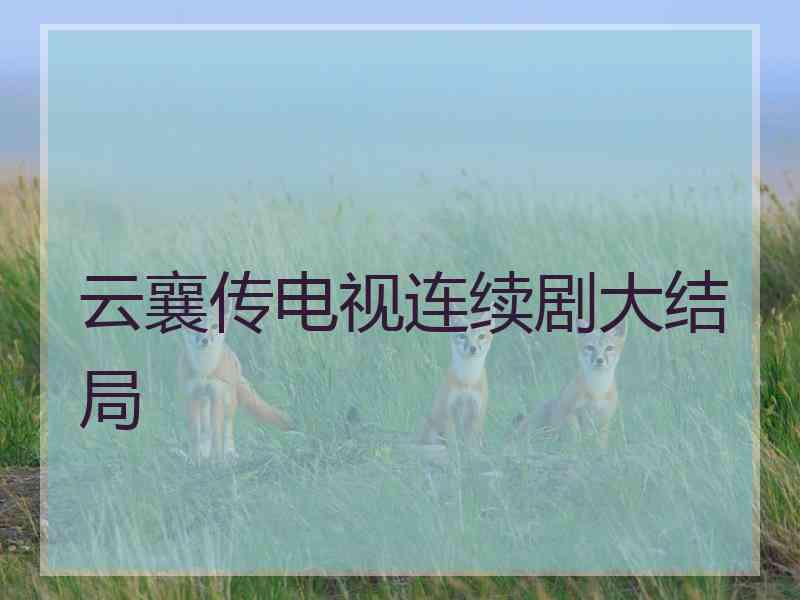 云襄传电视连续剧大结局