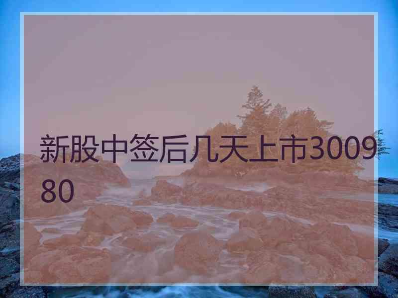 新股中签后几天上市300980