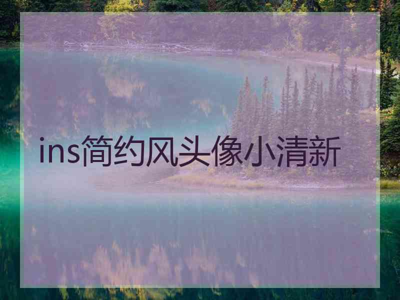 ins简约风头像小清新