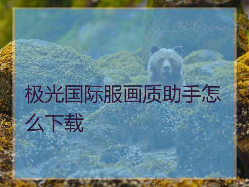 极光国际服画质助手怎么下载