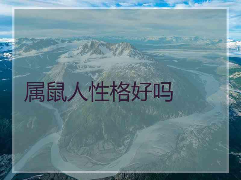 属鼠人性格好吗