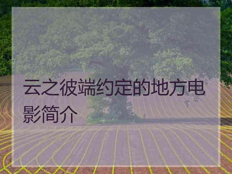 云之彼端约定的地方电影简介