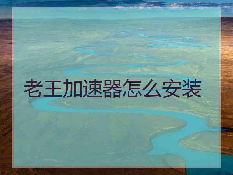 老王加速器怎么安装