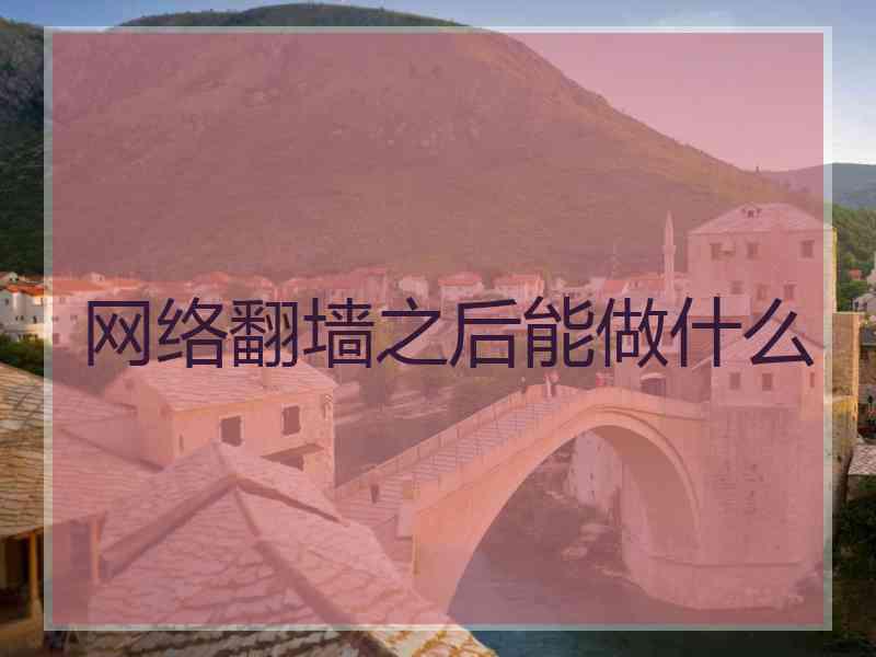 网络翻墙之后能做什么