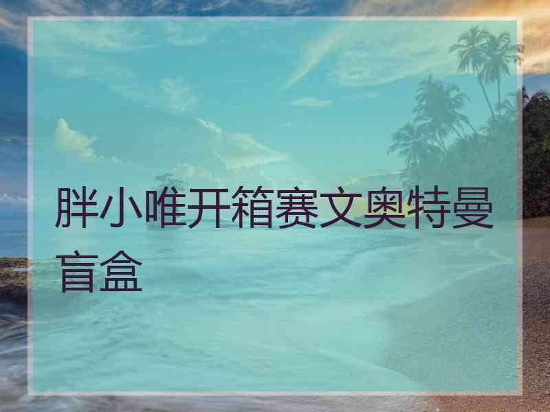 胖小唯开箱赛文奥特曼盲盒