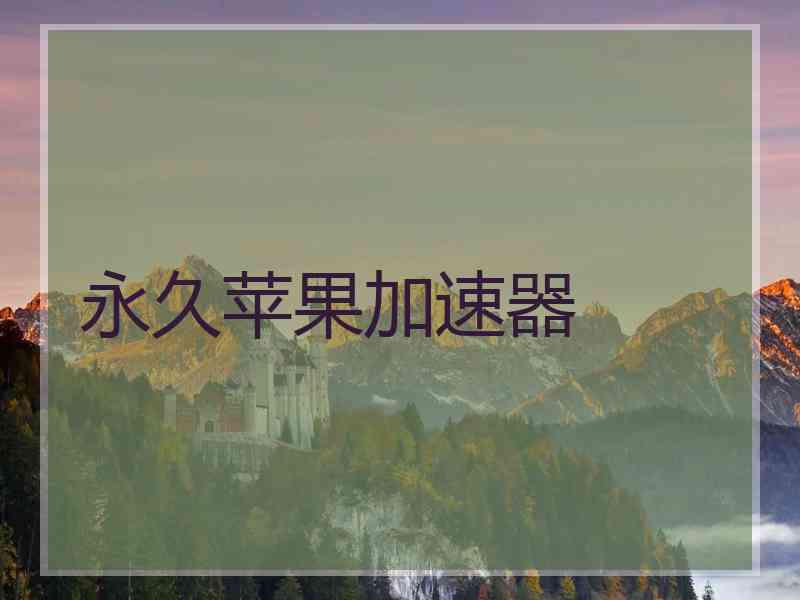 永久苹果加速器