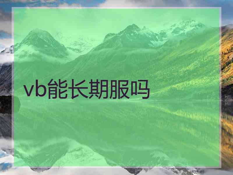 vb能长期服吗