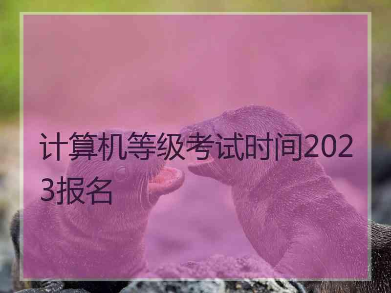 计算机等级考试时间2023报名