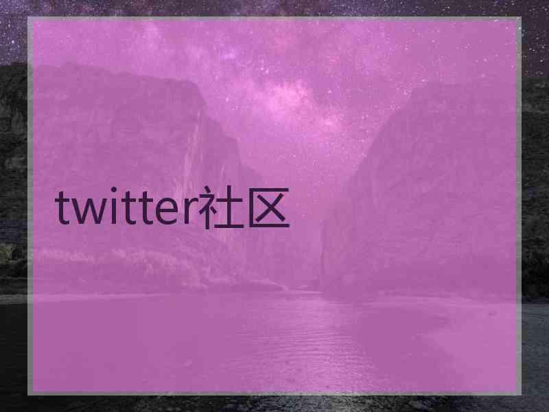 twitter社区