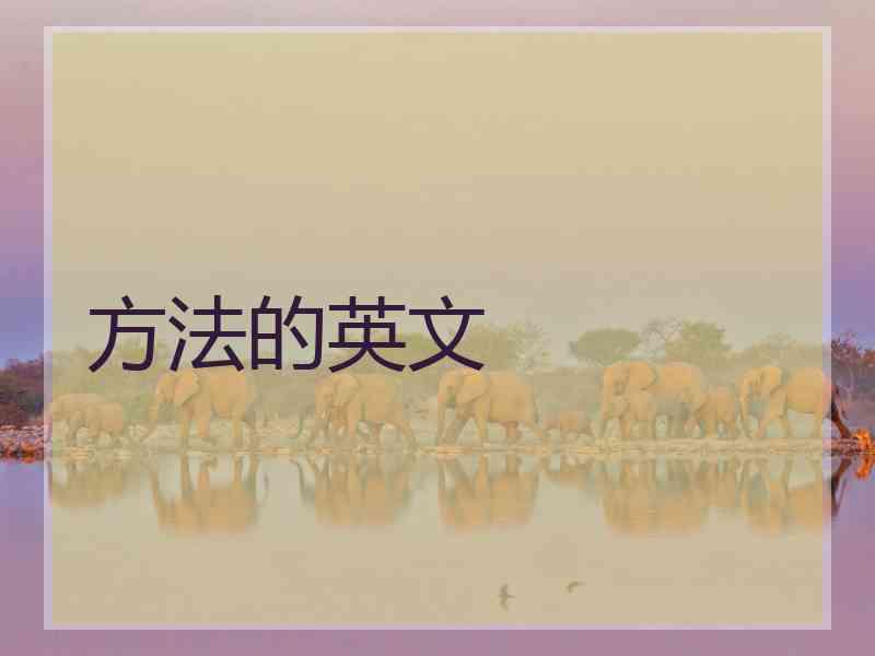 方法的英文