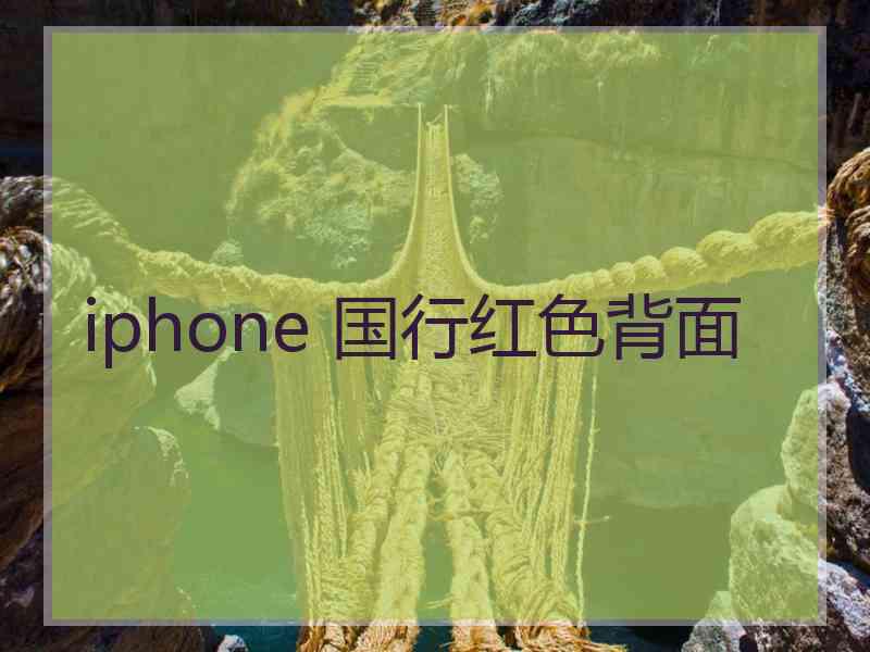 iphone 国行红色背面