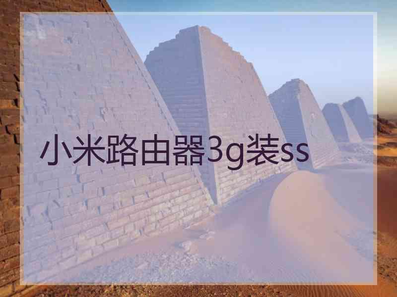 小米路由器3g装ss
