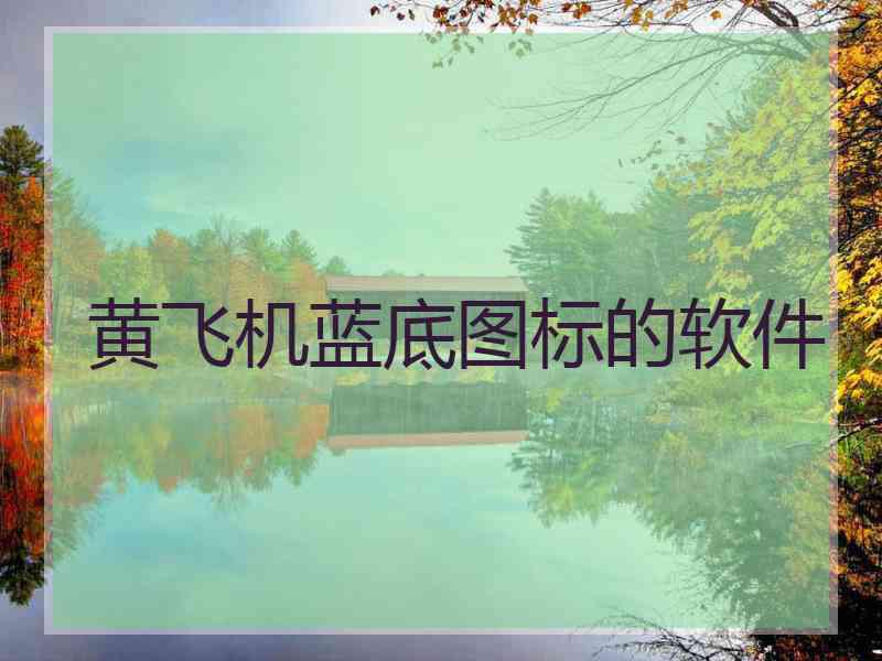 黄飞机蓝底图标的软件