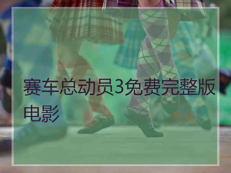 赛车总动员3免费完整版电影