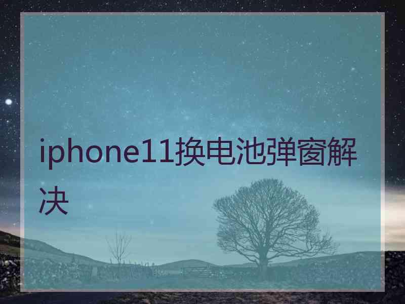 iphone11换电池弹窗解决