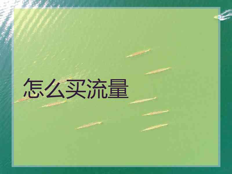 怎么买流量