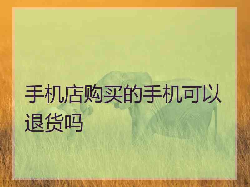 手机店购买的手机可以退货吗