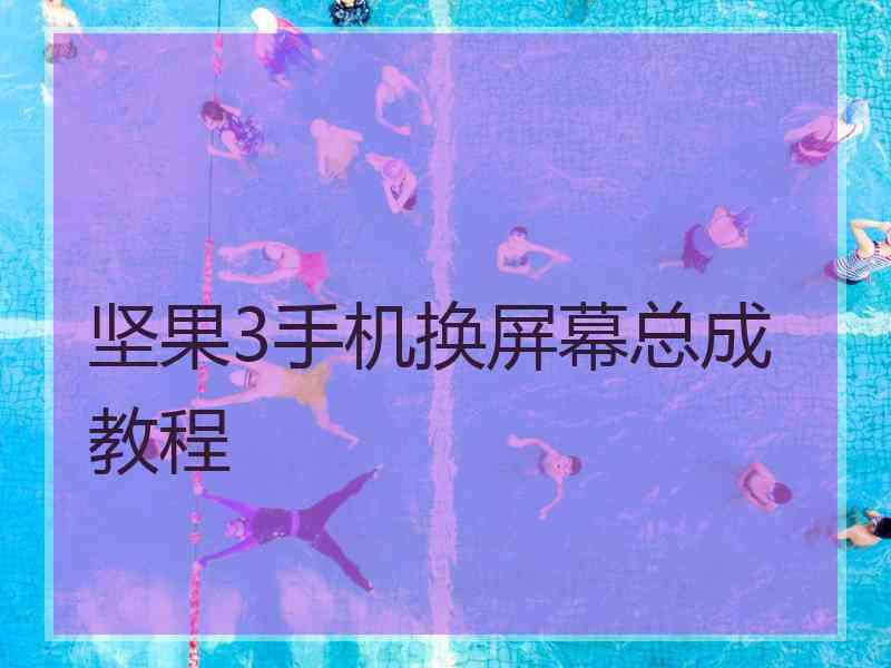 坚果3手机换屏幕总成教程