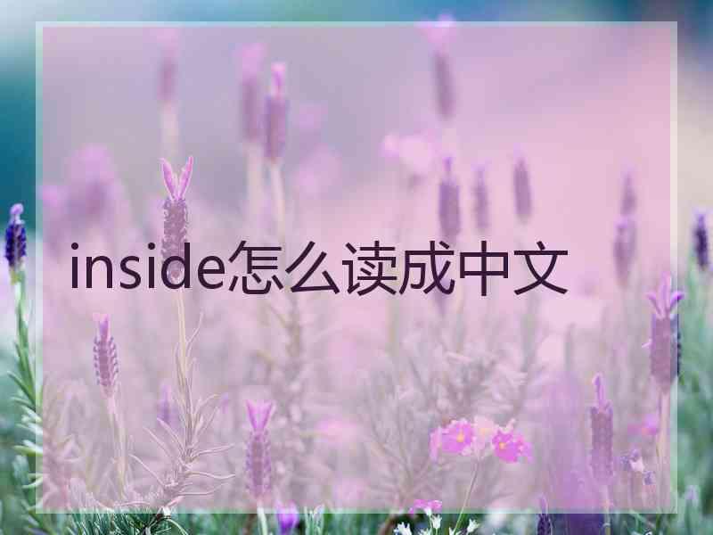 inside怎么读成中文