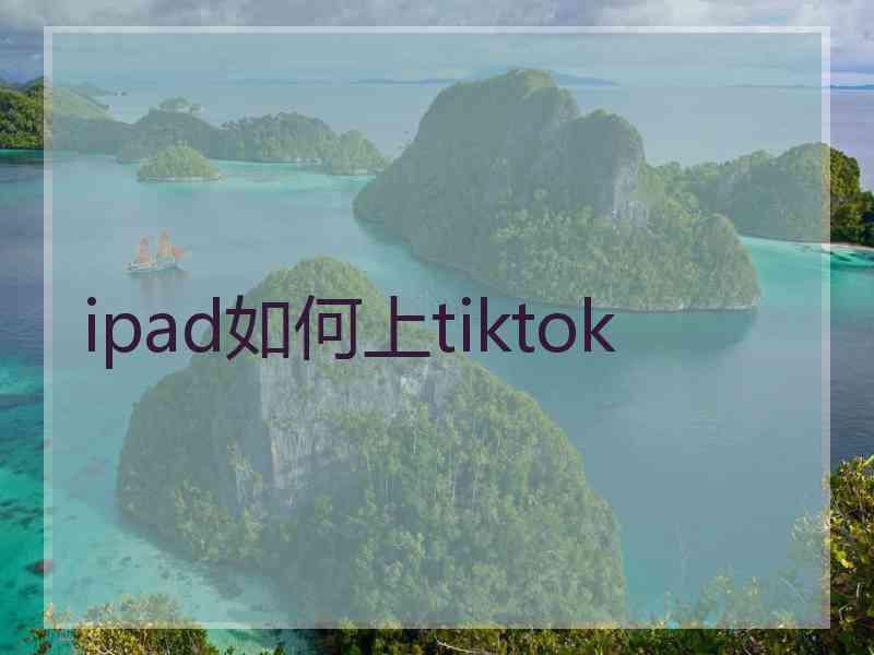 ipad如何上tiktok
