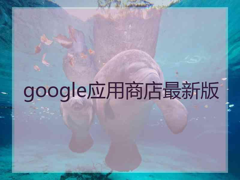 google应用商店最新版