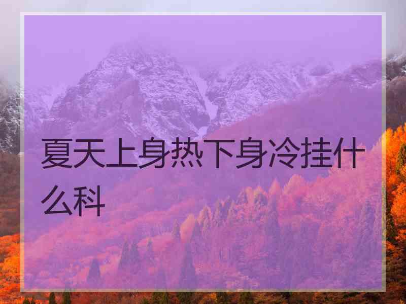 夏天上身热下身冷挂什么科