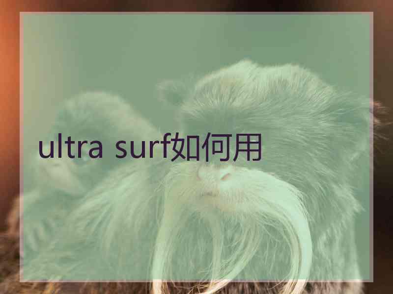 ultra surf如何用