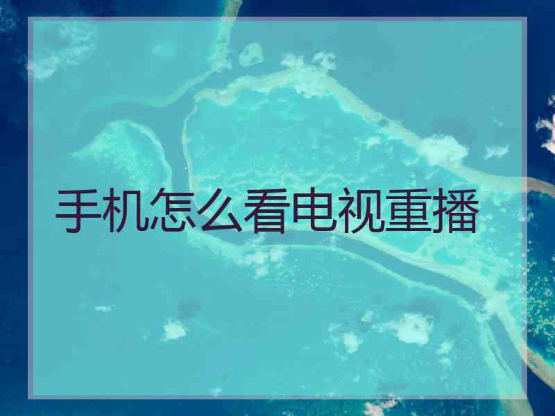 手机怎么看电视重播