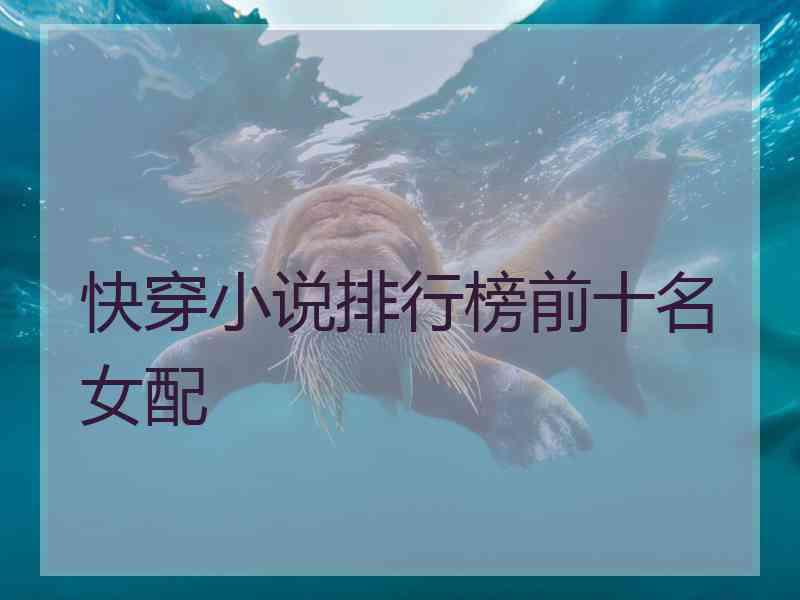 快穿小说排行榜前十名女配